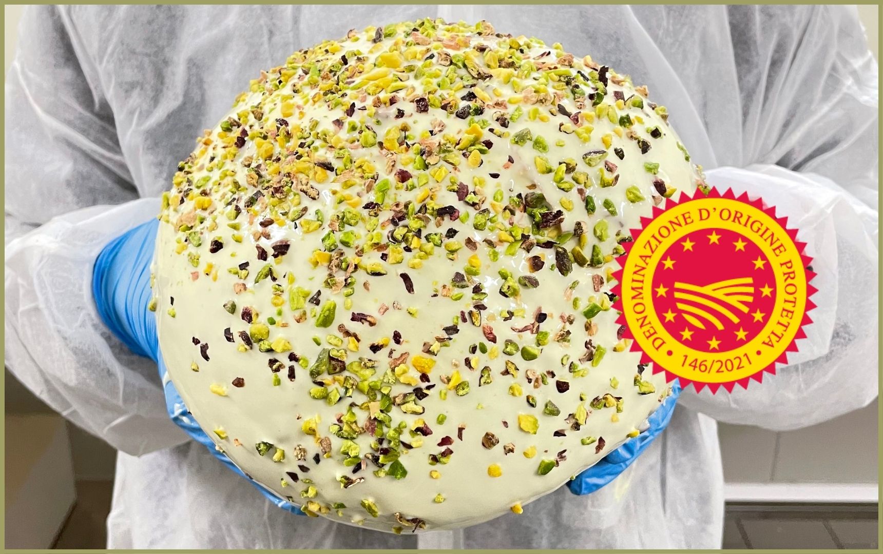 Panettoni al Pistacchio verde di Bronte D.O.P. con Vasetto di Crema Pistacchio DOP e spalmino