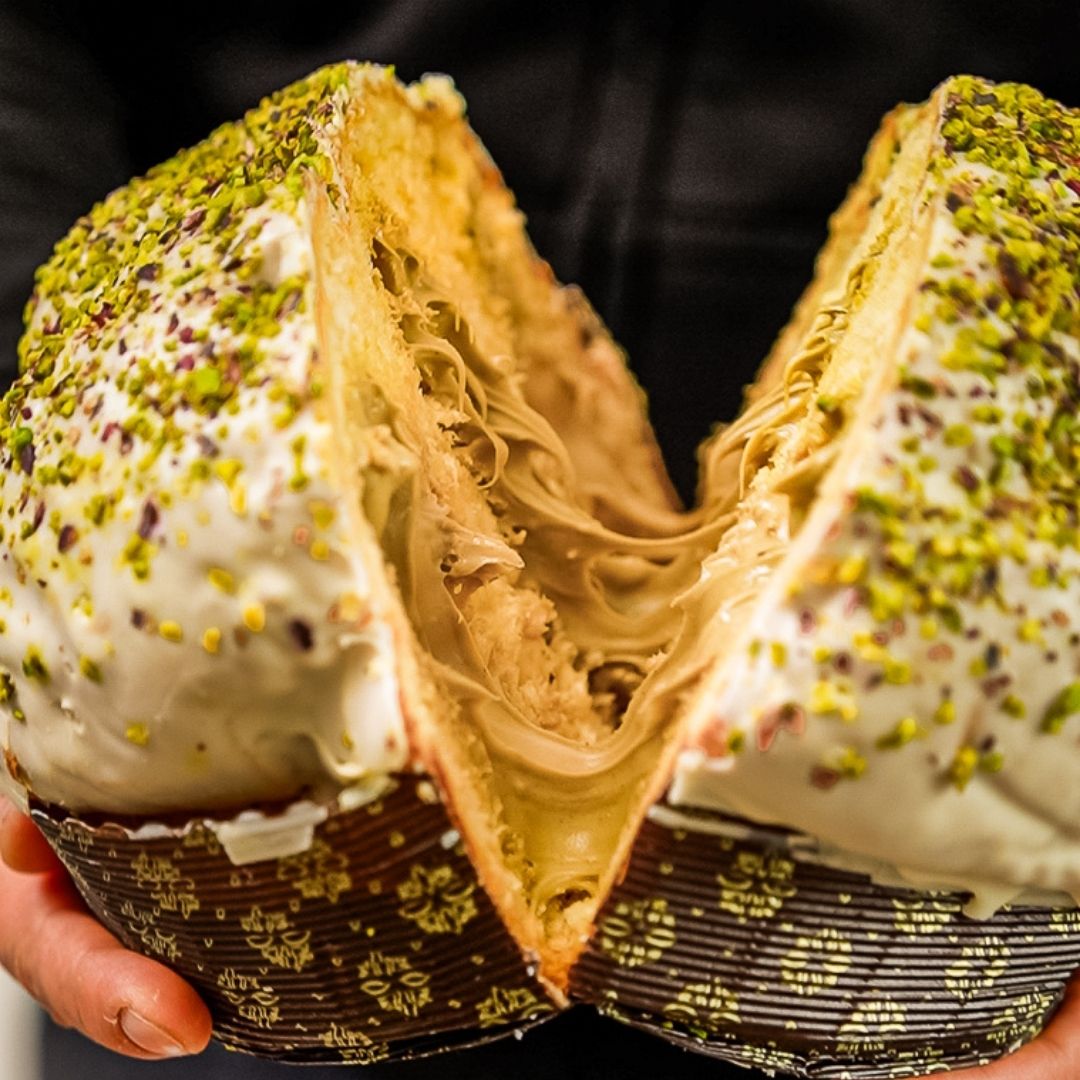 IL FARCITO - Panettone ripieno con 400gr di crema al pistacchio