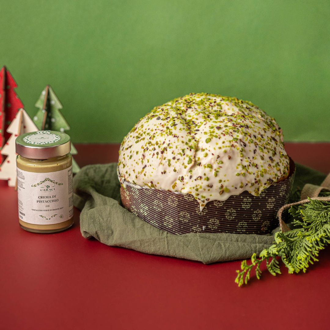 IL DOP - Panettone artigianale al pistacchio di Bronte DOP + Crema al Pistacchio di Bronte DOP
