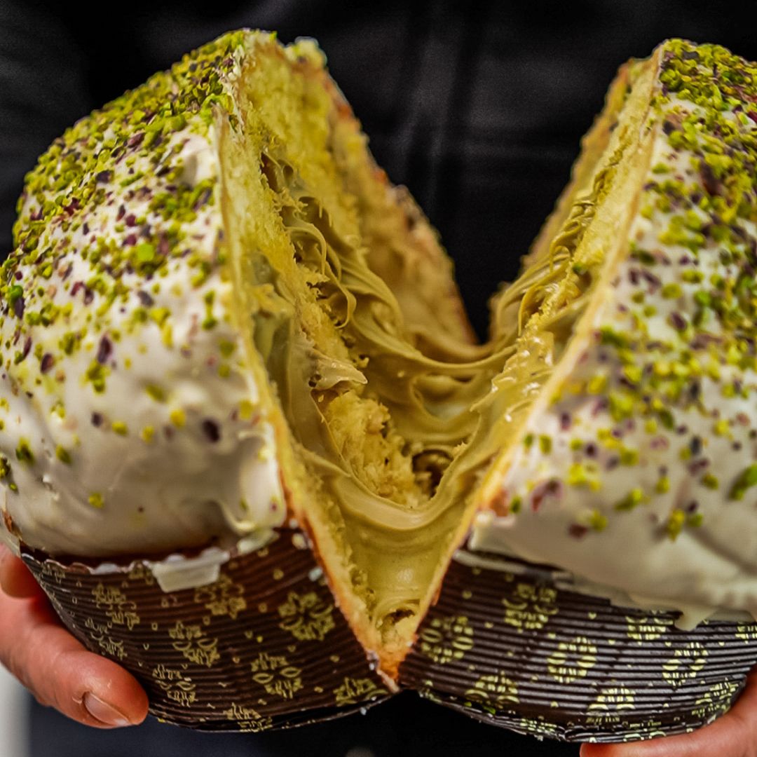 IL FARCITO - Panettone ripieno con 400gr di crema al pistacchio