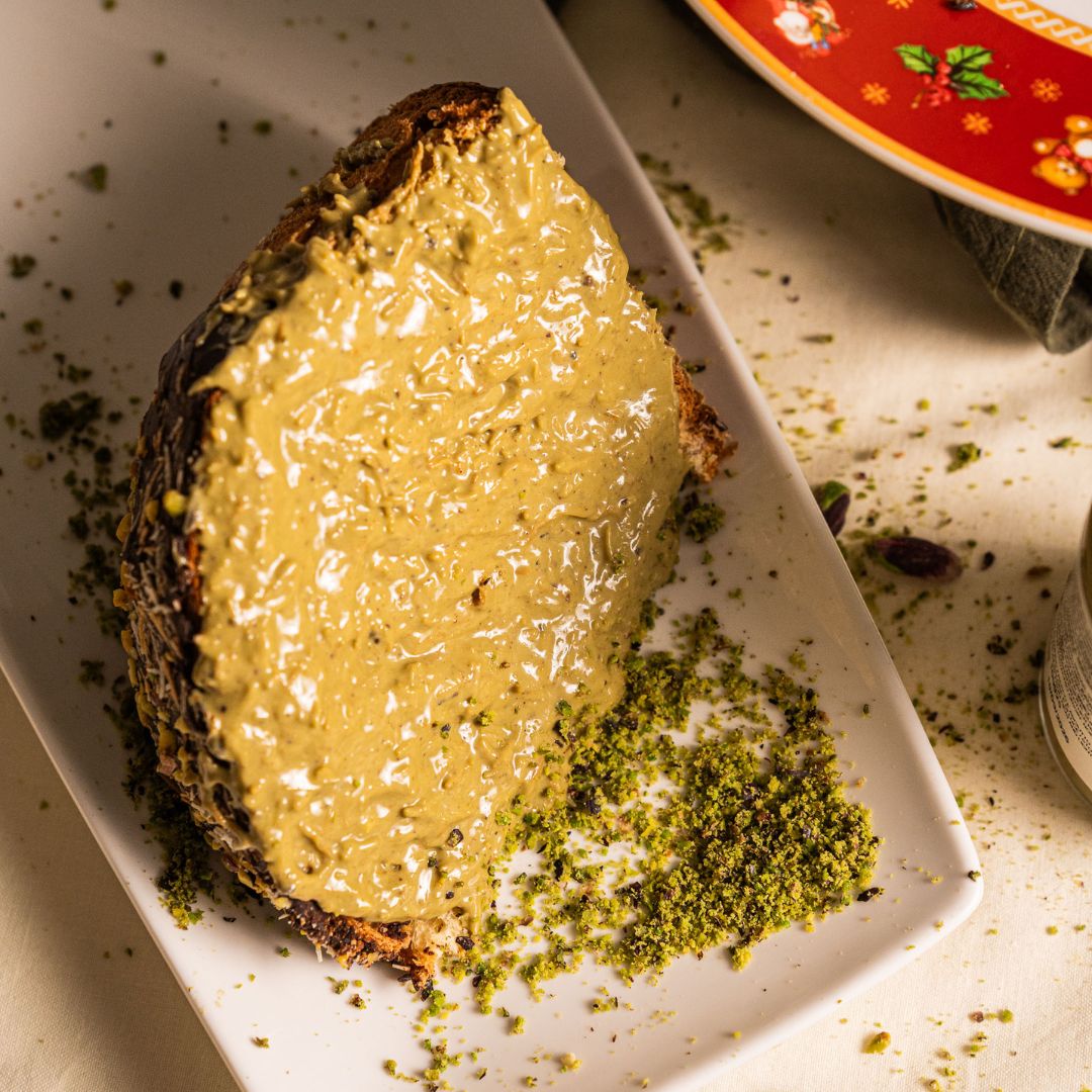 KIT Panettone IL FONDENTE al pistacchio DOP e cioccolato fondente + crema al pistacchio DOP + liquore al pistacchio