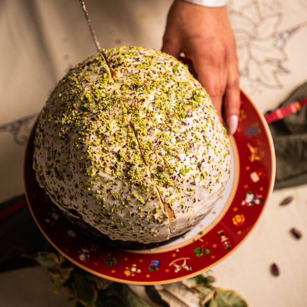 KIT Panettone IL FARCITO ripieno con 400gr di crema di pistacchio + liquore al pistacchio