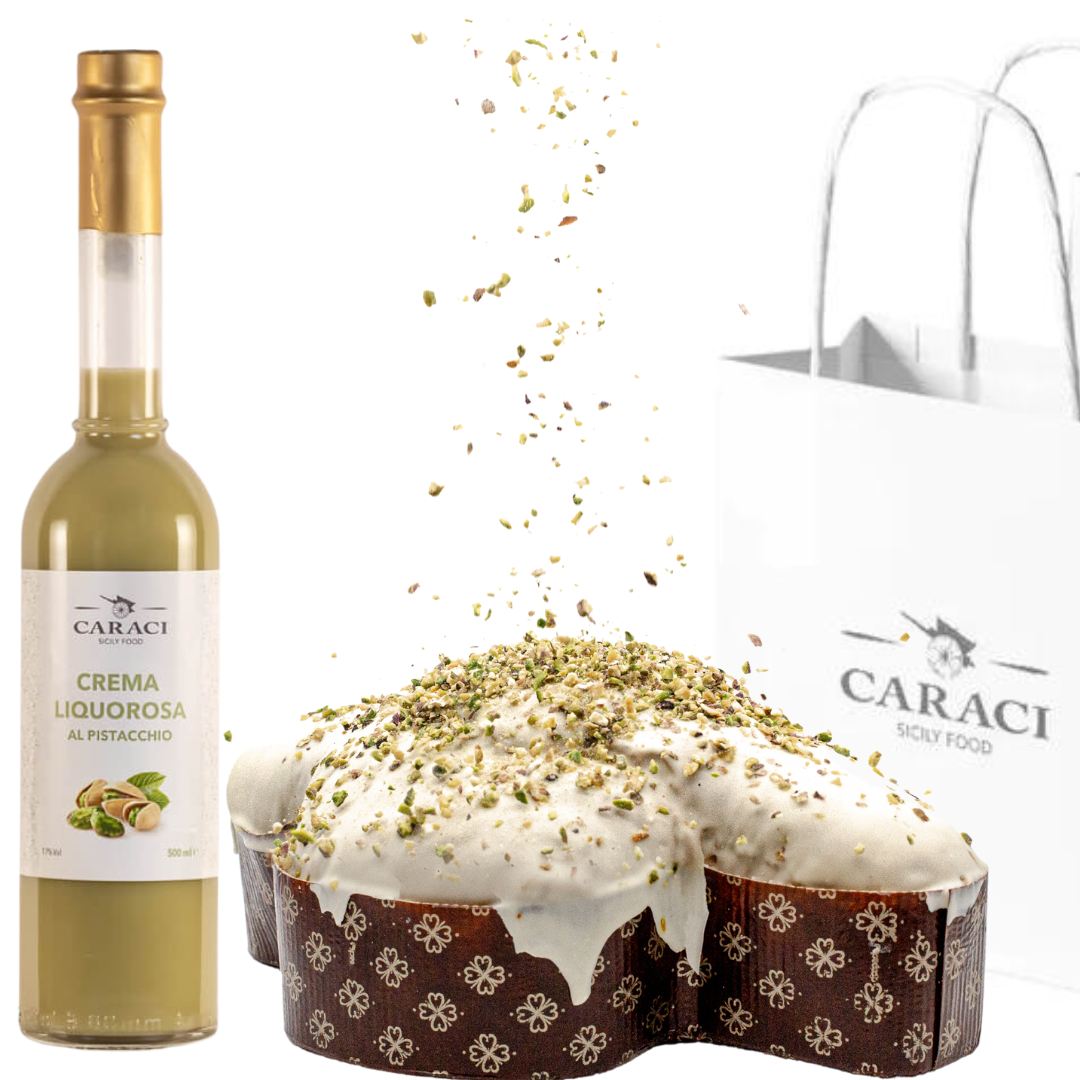 Colomba con Pistacchio di Bronte DOP + Liquore al Pistacchio