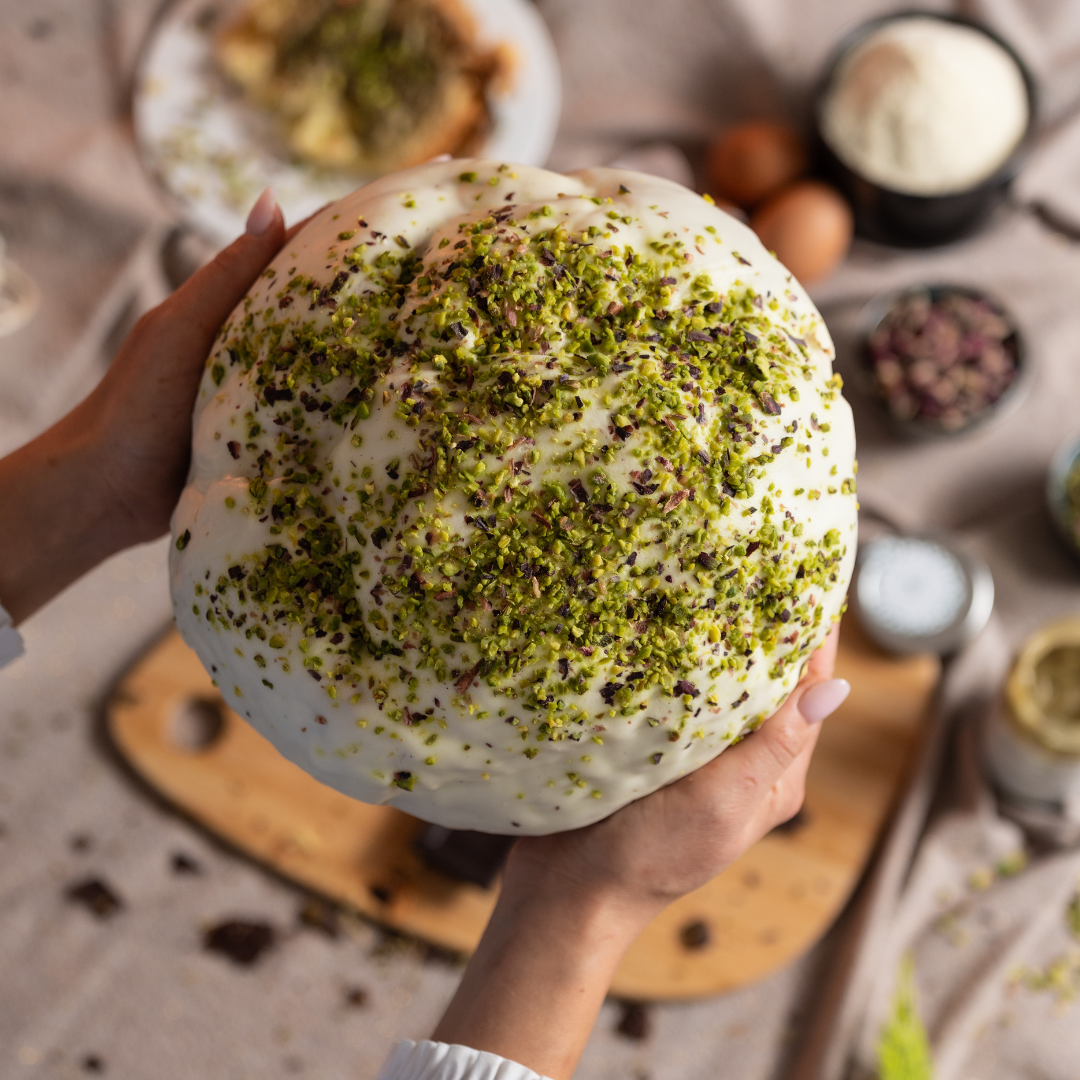 IL DOP - Panettone artigianale al pistacchio di Bronte DOP + Crema al Pistacchio di Bronte DOP