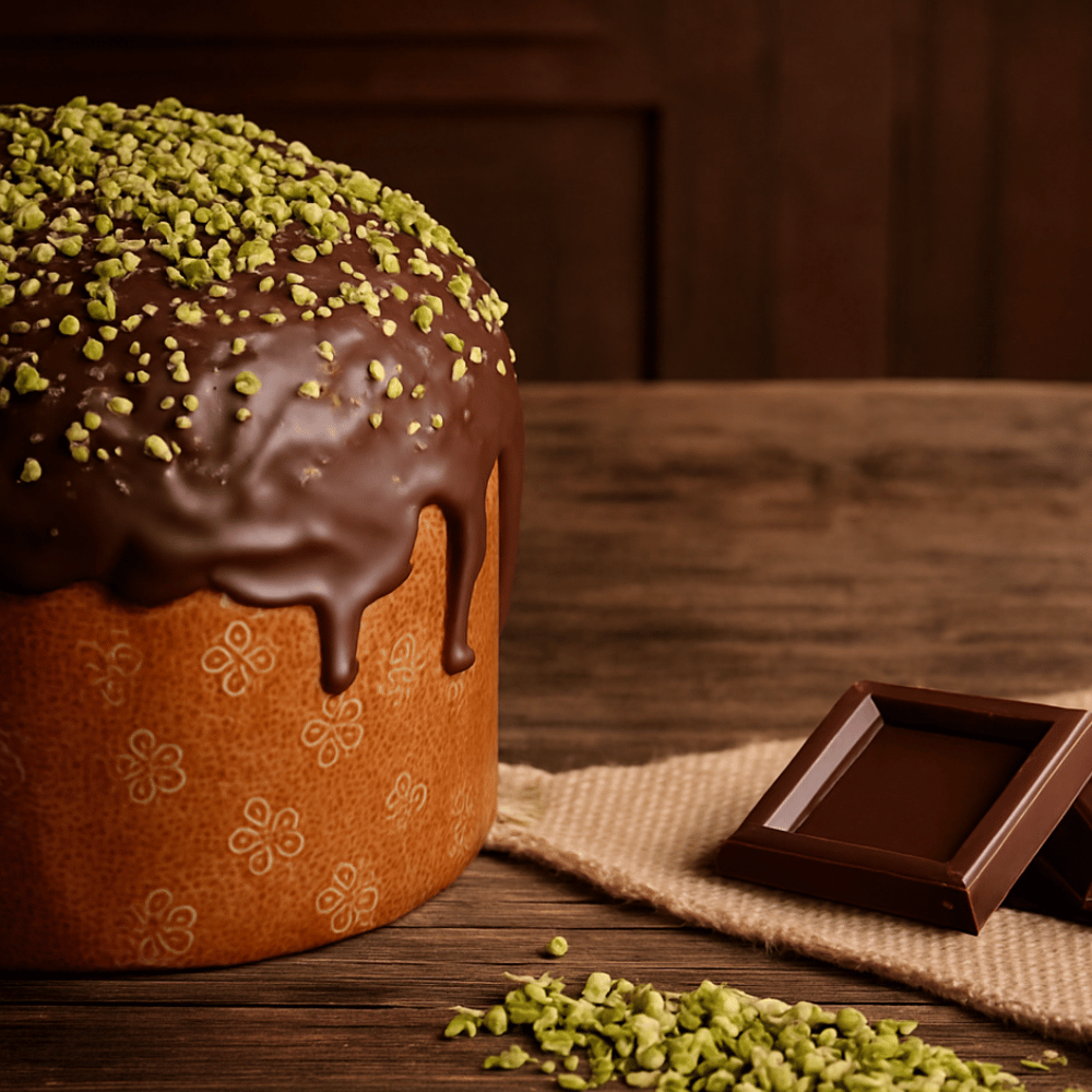 IL VEGAN - DOLCE LIEVITATO SENZA GLUTINE E SENZA LATTOSIO AL PISTACCHIO