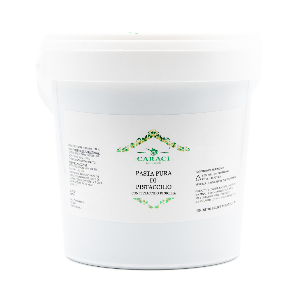 1 KG Pasta Pura di Pistacchio 100% PISTACCHIO DI SICILIA PER PASTICCERIE E GELATERIE