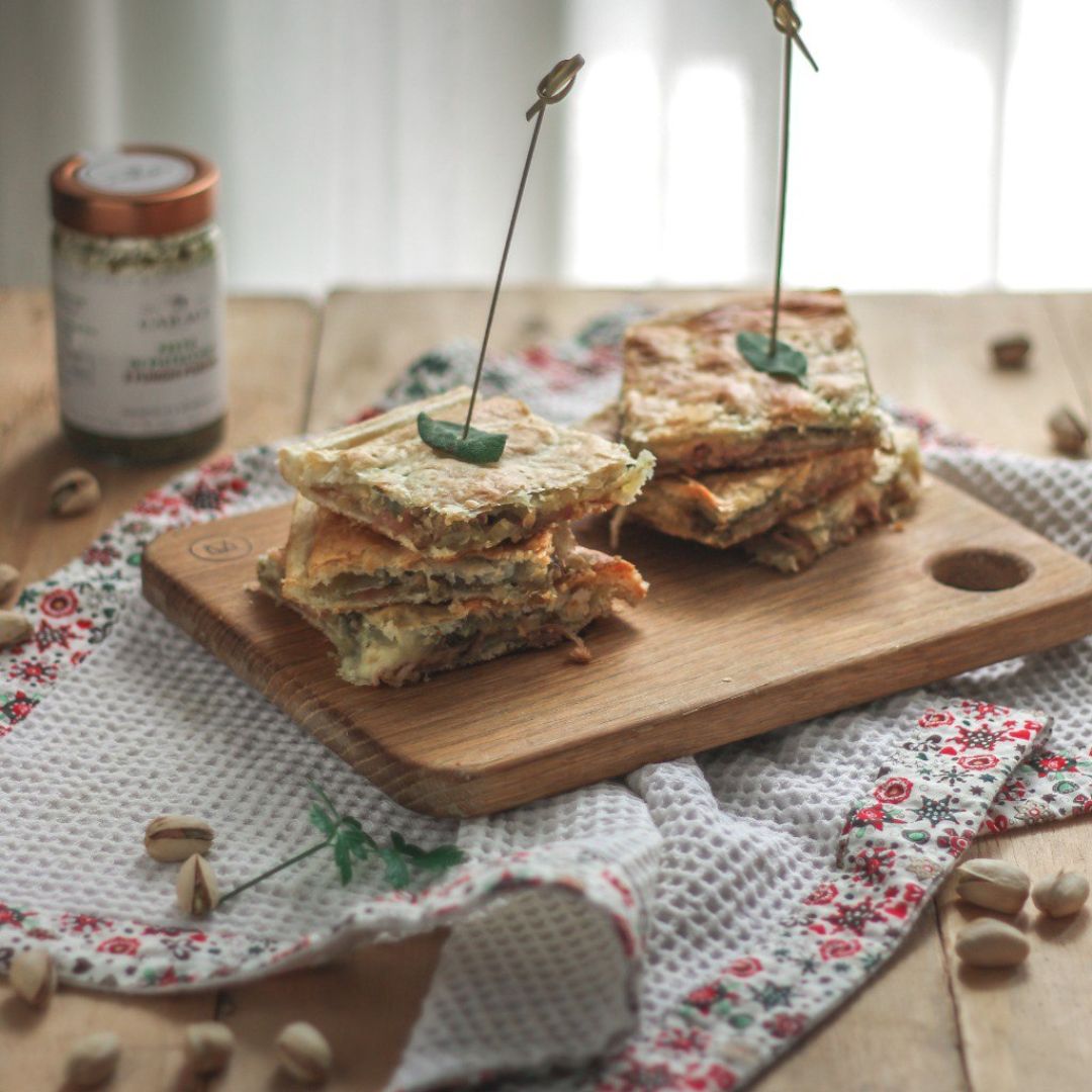 Pistazienpesto und Steinpilze
