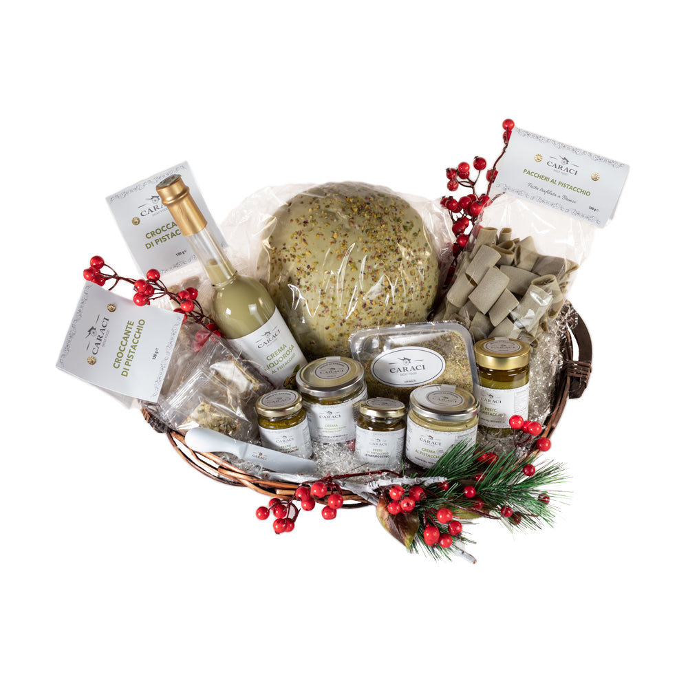 cesta di natale al pistacchio di bronte caraci sicily food