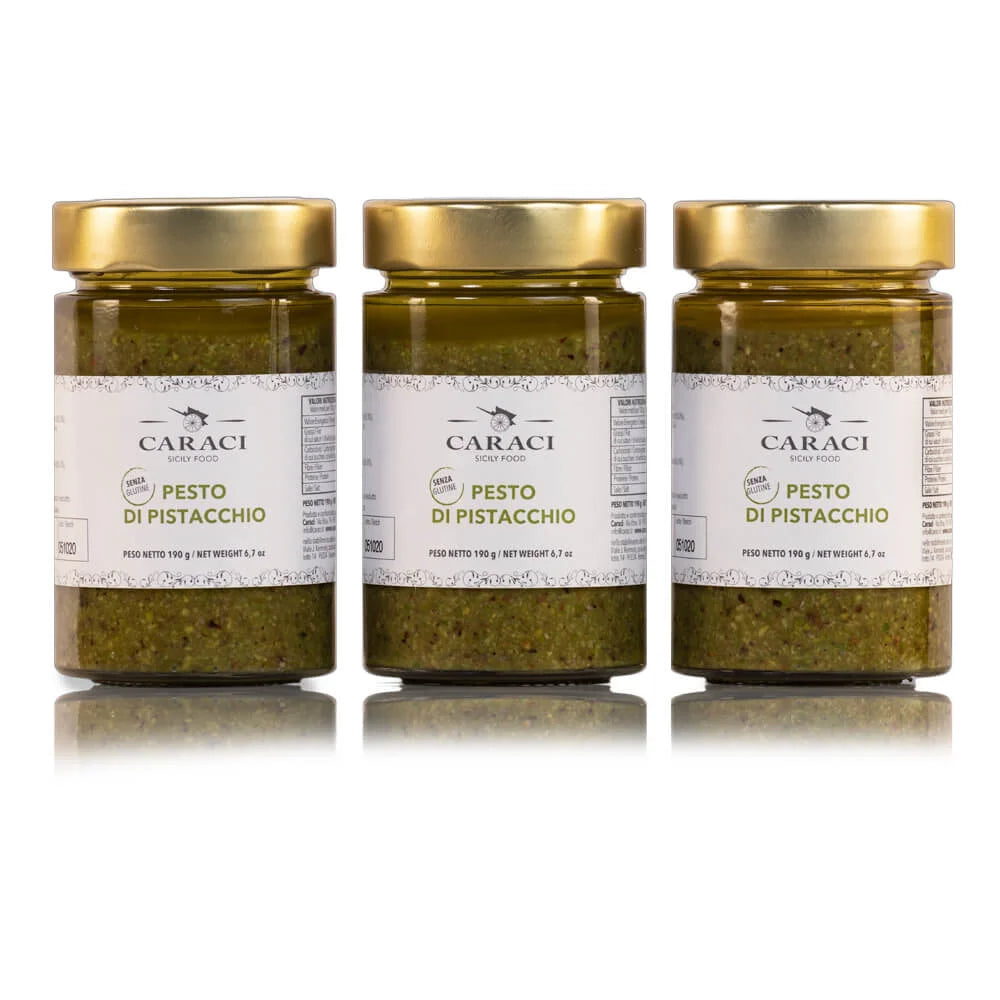 Trio von sizilianischem Pistazienpesto