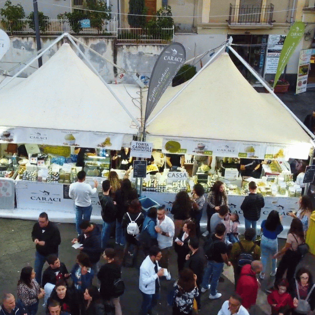 Stand Caraci Sicily Food a Bronte presso la Sagra del Pistacchio 