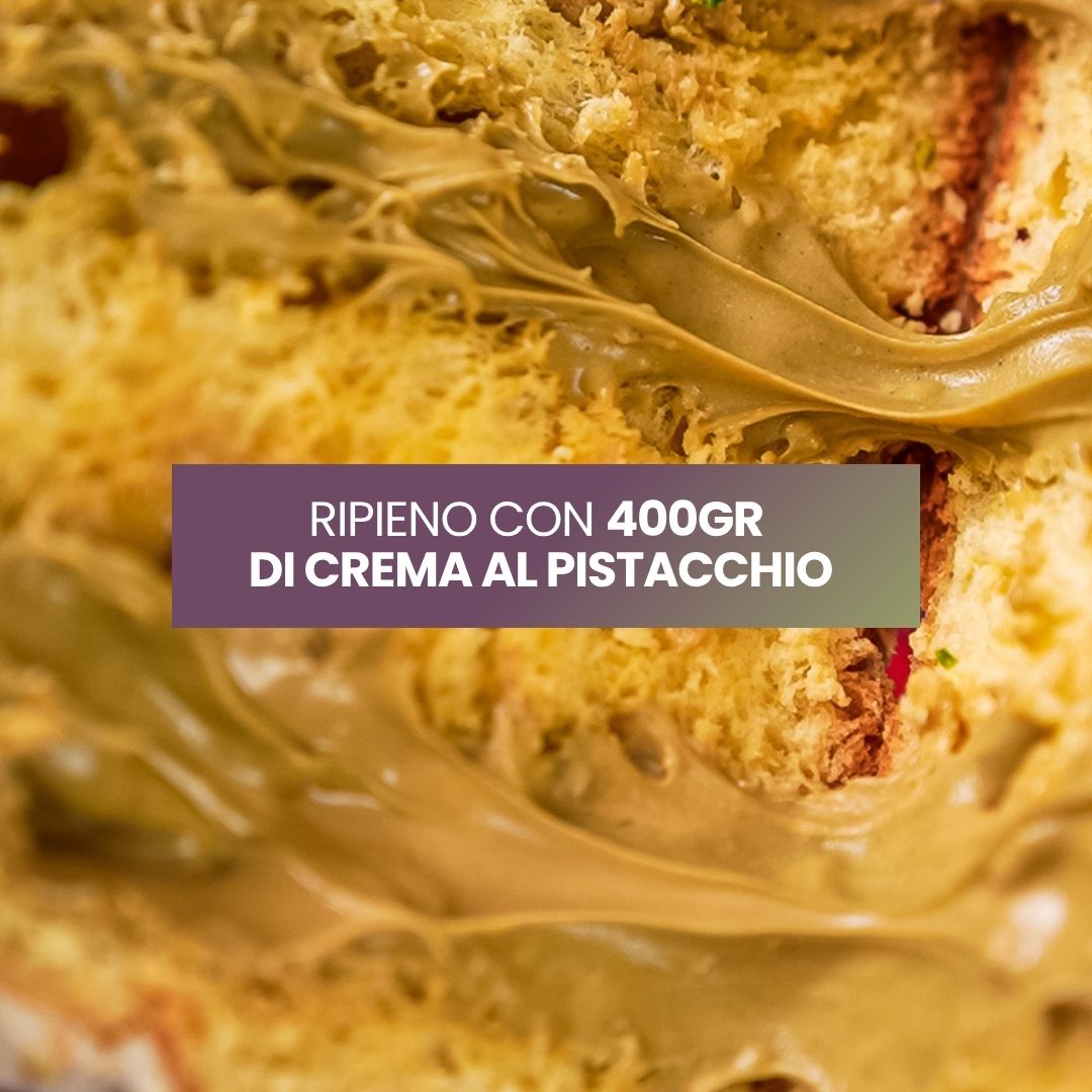 IL FARCITO - Panettone ripieno con 400gr di crema al pistacchio