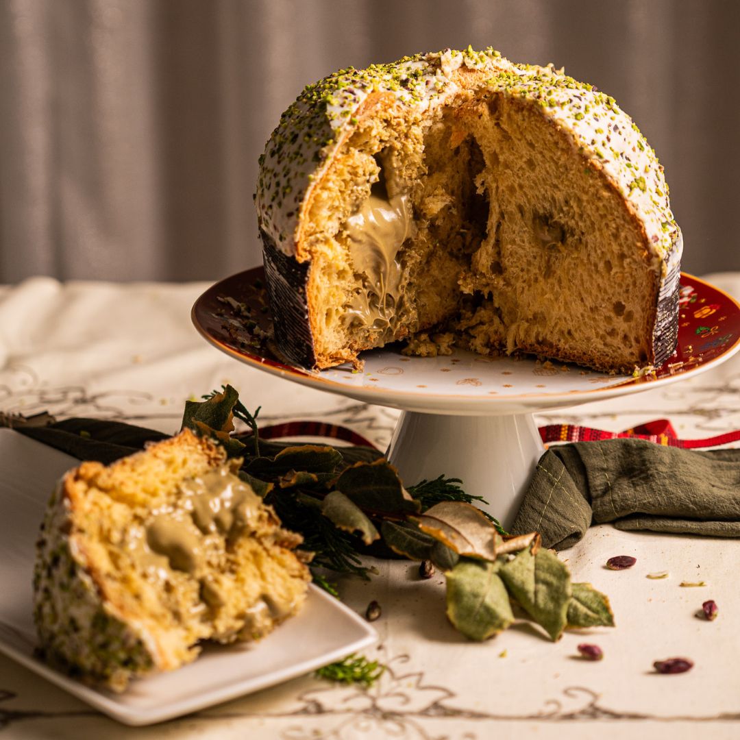 IL FARCITO - Panettone ripieno con 400gr di crema al pistacchio
