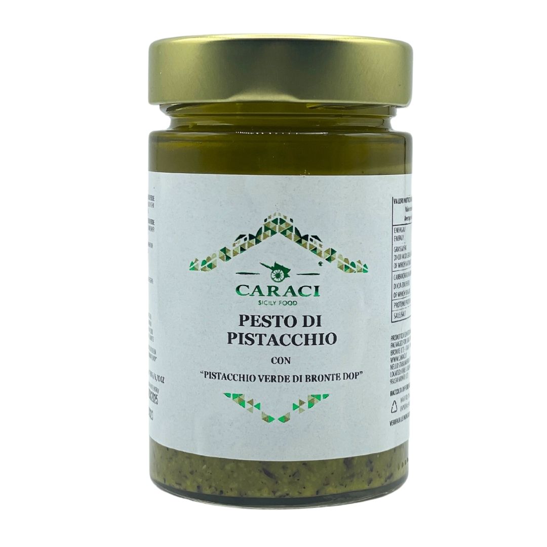 Pesto di Pistacchio 190g con Pistacchio Verde di Bronte DOP 60% Caraci Sicily Food