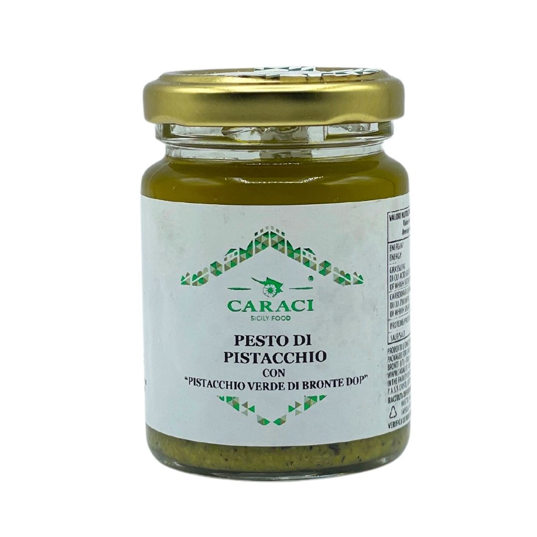 Pesto di Pistacchio 90g con Pistacchio Verde di Bronte DOP 60% Caraci Sicily Food