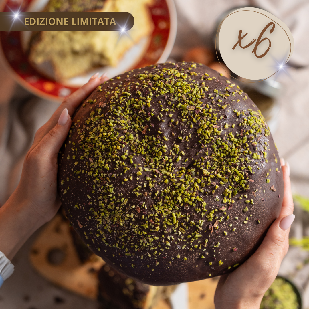 Panettone al pistacchio di BRONTE e Cioccolato FONDENTE