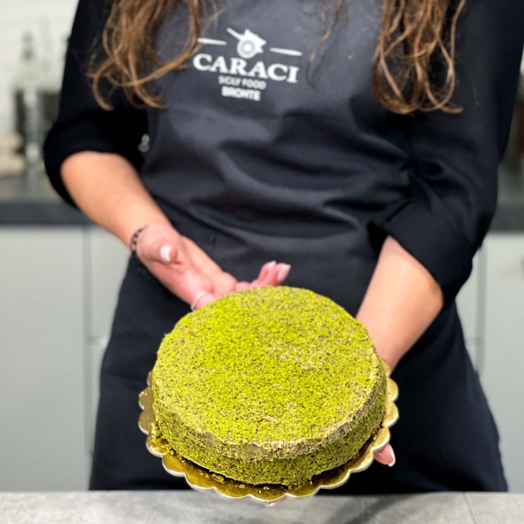 torta di pistacchio Caraci Sicily Food Pistacchio verde di Bronte DOP farcita crema dop
